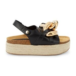 JW ANDERSON chain leather espadrille